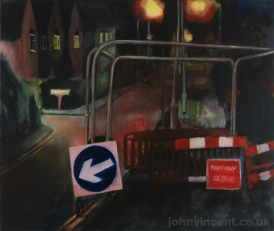 'Keep Left', Oil on canvas, 60x51cm, 2018